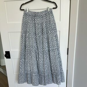 Madison Mathews Tiered Maxi Skirt.